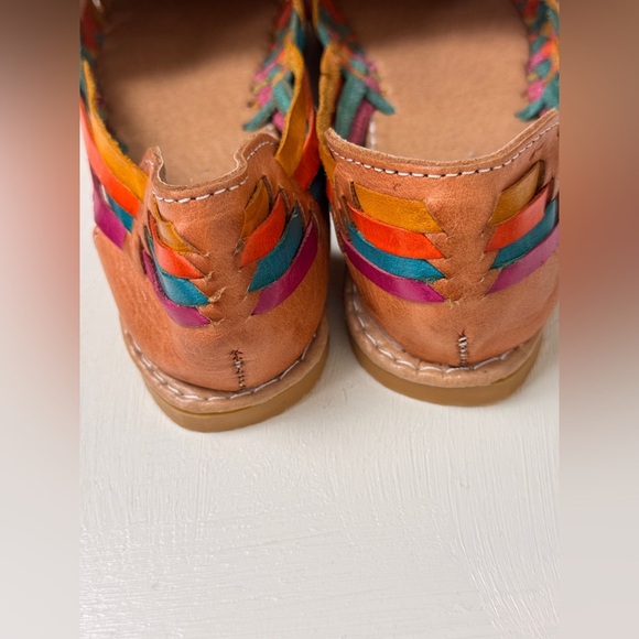 UNBRANDED Sunflower Huarache Artesanal Mexican Sandals Handmade US Size 4 - Picture 6 of 9